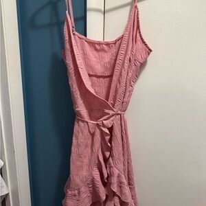 Pink Wrap Dress